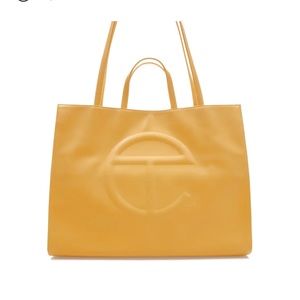 Large yellow Telfar Shopping Bag